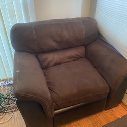 Brown Micro-Fiber Oversized Chair