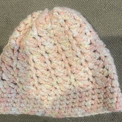 Handmade Pink Crochet Beanie 