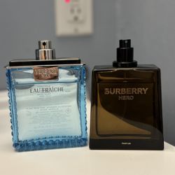 Burberry Hero 3.3 Fl Oz /     Versace Man  3.4 Fl Oz