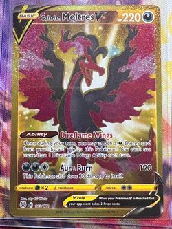 Galarian Moltres V Secret Rare Pokémon Card 183/172