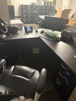 Wood "L" Shape Desk 2 Available