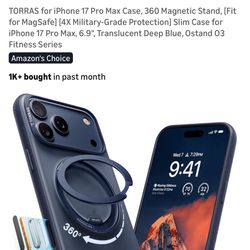 New iPhone 17 Pro Max Slimfit Blue Case 