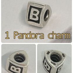 1 Pandora letter B charm