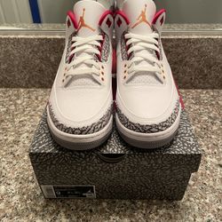 Jordan 3 - Cardinal Red - Size 9.5 