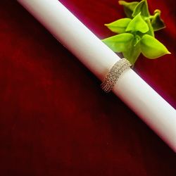 zirconia  ring with gold plated 