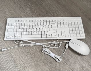 HP White Keyboard & Mouse