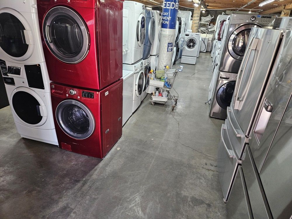 Huge Sale Store Full Of Nice Like Brand New Refrigerators Oven Washer Dryer Stove Stackable Free Warranty Only44for Financing 90day TO Pay