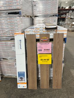 Lifeproof Vinyl Click Flooring — Crabtree oak $2.09 s/f