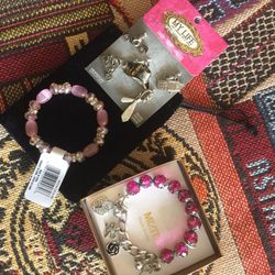 Jewelry - Fun accessories to chose from / My LIFE Charms $15 , Soft pink + crystals fashion bracelets $ 10 / Mix It charm bracelet in box $20 🌿🌷🌿