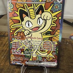 Meowth Ex 121/88 Full Art Pokemon Perfect Order Card Mint Condition