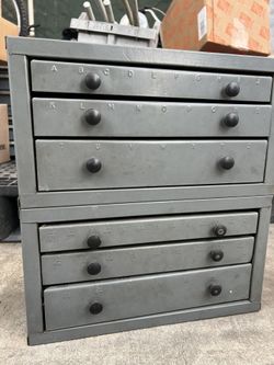 Heavy Duty Drill Bits Cabinet/ Cobalt & HSS Drills Bits(2 Cabinets).