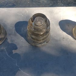 3 Armstrong's DP1 Glass Insulators