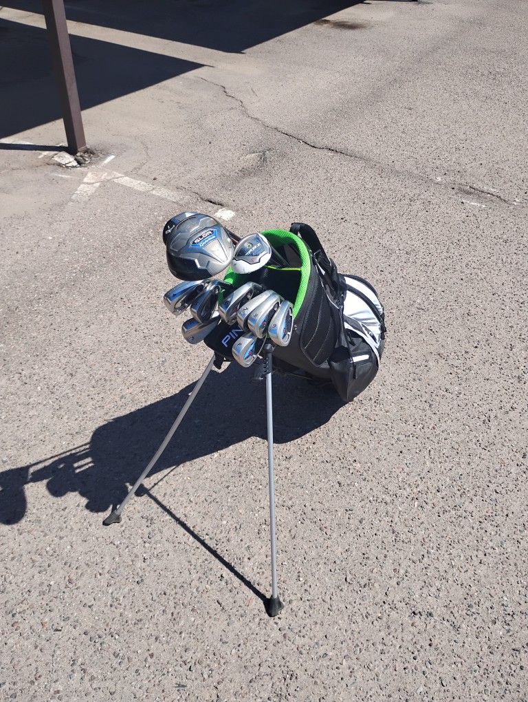 Golf Clubs! Men's Complete Set! TaylorMade & Wilson Staff!