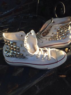 Studded Converse hightops