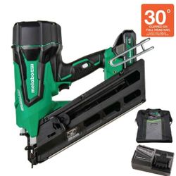 Metabo HPT Multivolt 3-1/2in 30Degree Cordless Clip Head/Round Head Framing Nailer w/Battery - New