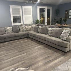 Large Gray Sectional Only 2 Years Old 