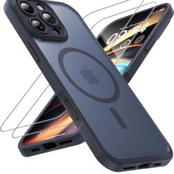 Magnetic for iPhone 16 Pro Max Case, Upgraded Full Camera Protection