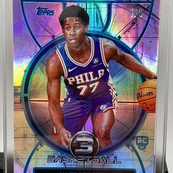 1/1 VJ Edgecombe TOPPS 3 Platinum 76ers RC SSP NBA