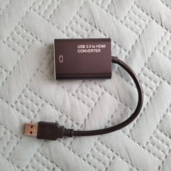 USB 3.0 to HDMI Adapter, USB 3.0 to HDMI Male to Female Adapter Converter    Ig