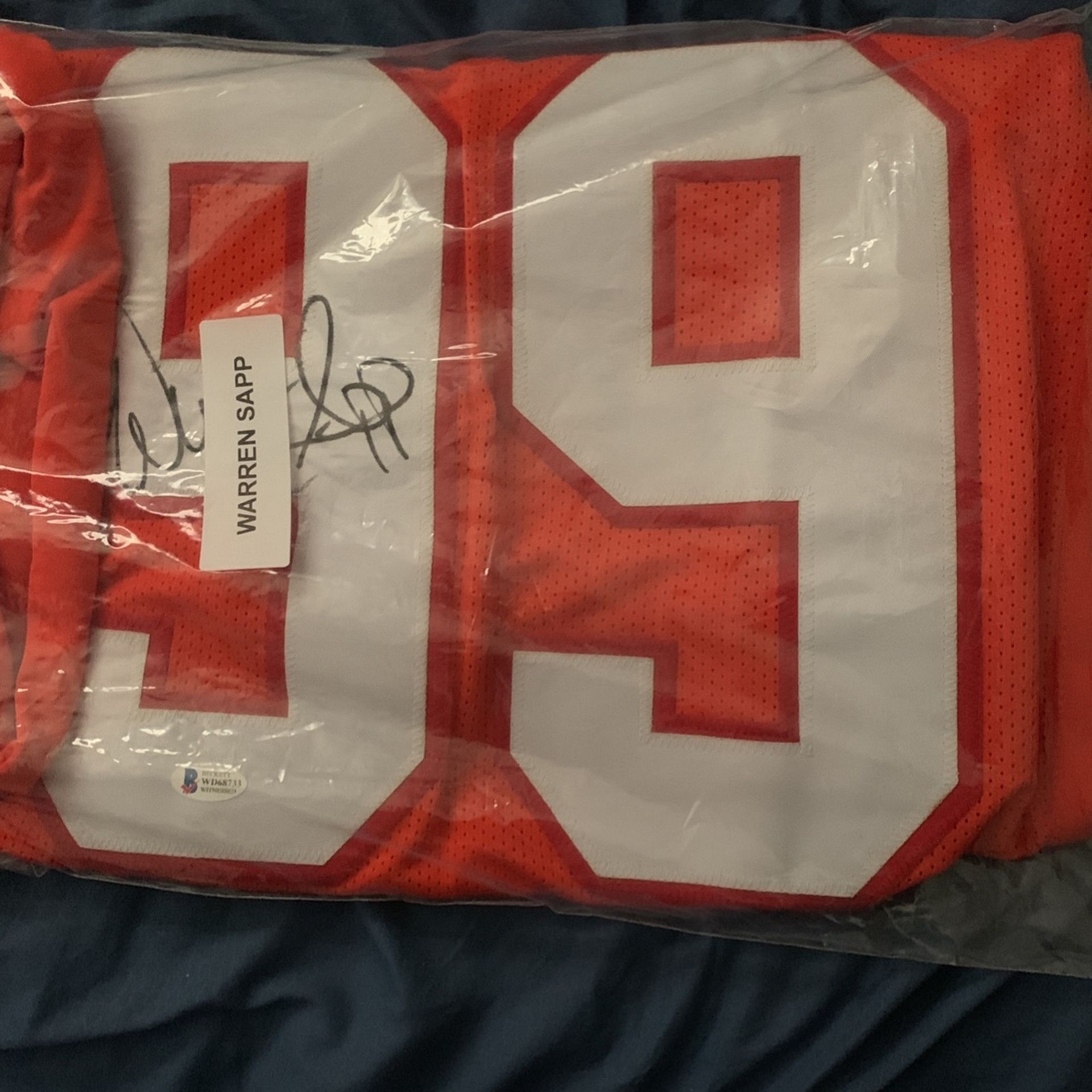 Warren Sapp Autographed Jersey