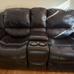Leather sofas