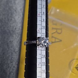 SS925 1CT Moissanite Diamonds Ring Size Adjustable 5.5-10 