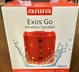 2 Brand New Bluetooth Speakers – Aiwa Exos Go + Dancing Dog Speaker