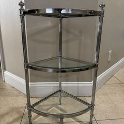 Corner Shelf 3-tier  FRONTGATE Chrome 