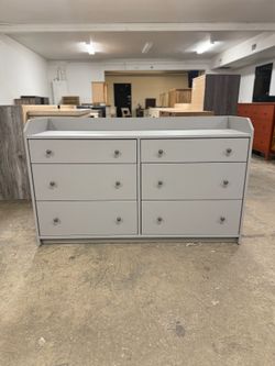 Gray IKEA Hauga 6 Drawer Dresser
