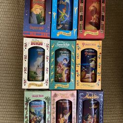 Disney Burger King Plastic Glass Complete Set Of 9