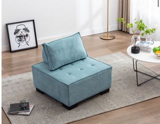 Teal Ottoman Chair -M029