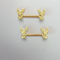 Playboy Bunny Nipple Rings