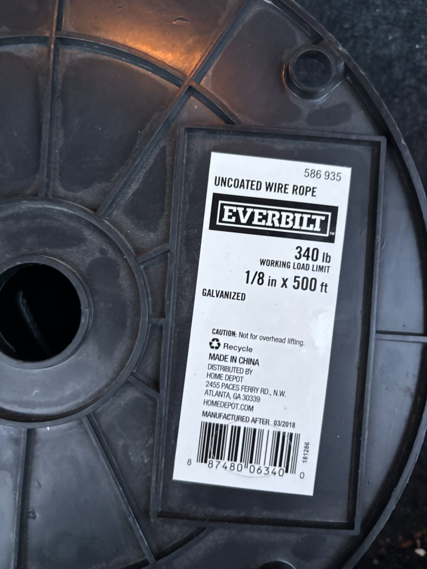 EVERBILT Uncoated Wire Rope Brand New!