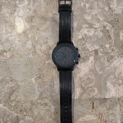 Citizen Eco Drive H504-S085861 Chronograph Men Watch Black Leather, Japan mvmt