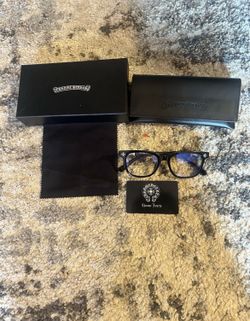 Chrome Heart Silver Gothic Cross Frame Eyeglasses