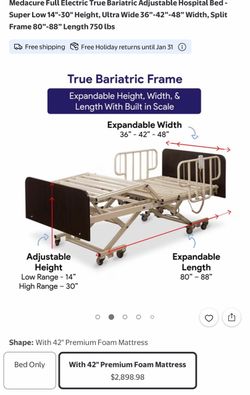 Electrical medical bed