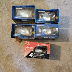 Old Headlights One Highbeam Light