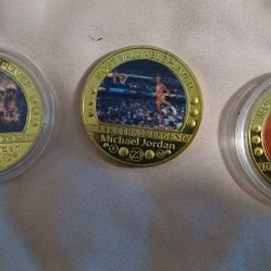 4 MICHAEL JORDAN GOLD COINS /NEED SOLD ASAP