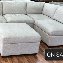 Modular Sectional Sofa Couch With Storage Ottoman
