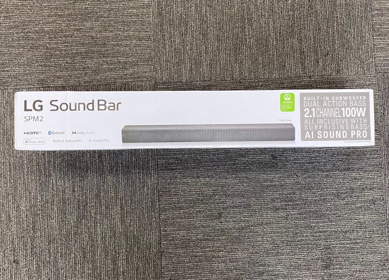 New LG 2.1 Channel Bluetooth Soundbar Smart Soundbar Dark Gray SPM2