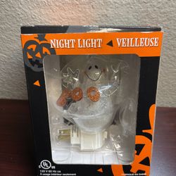 Vintage 2008 Eulit Acrylic Halloween Boo Ghost Nightlight Working 
