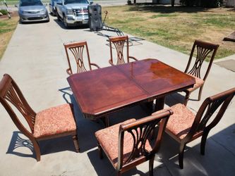 Kitchen Table with cover and 6 chairs