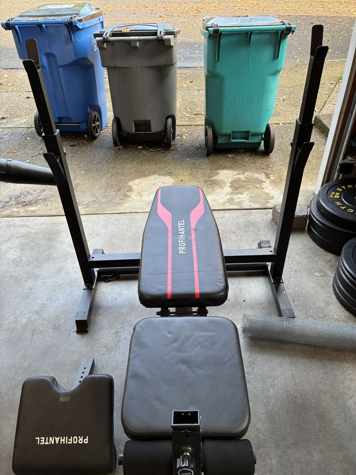 Weight Bench And Hand Weights