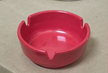 Small Red Melamine Ashtray