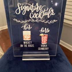 Signature Cocktail Sign