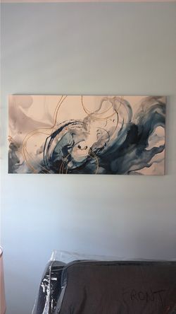 Blue abstract wall canvas picture