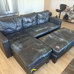 Painted Artistic Sectional Couch