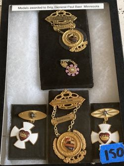 Named lot Minnesota history Odd Fellows IOOF Mason Masonic badges Brigadier General not military