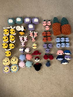 Handmade Crochet Animals Plushies Bees Toads Whales Sharks Berries