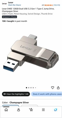 Lexar D40E 128GB Dual USB Type-C Flash Drive